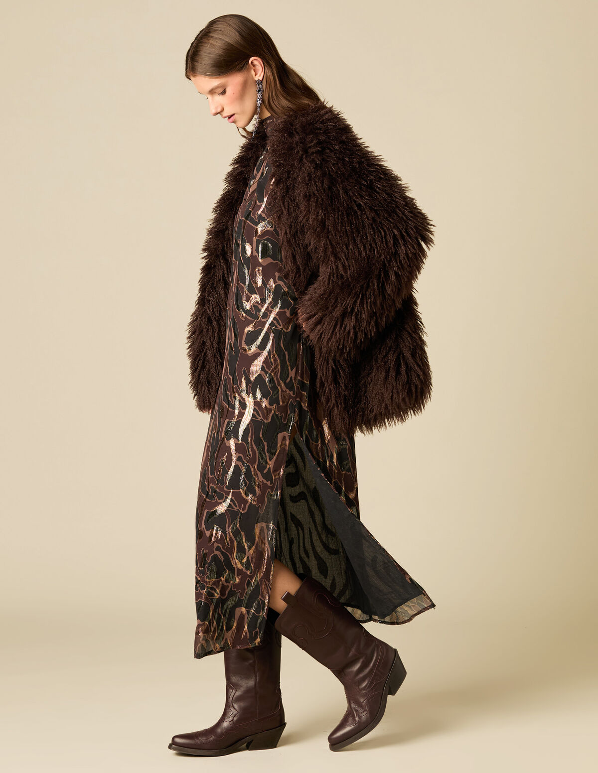 BLUE FUR COAT